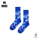 Happy Socks【新品】Happy Socks襪子女男士襪秋冬款多巴胺圣誕雪人襪中筒襪 圣誕冬夜 1雙 M 36-40