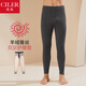 仕樂(lè )情侶保暖大貼片加厚單件保暖褲保暖褲東北棉褲女高腰保暖單褲大碼 深麻灰/男 3XL