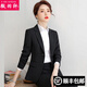 微羽軒小西裝女職業(yè)裝女裝正裝女套裝修身西服外套女士工作服商務(wù)黑色西裝 西裝+褲（黑色2件套） L （建議100-110斤以?xún)?nèi)）