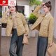 皮爾卡丹（pierre cardin）小香風(fēng)輕薄羽絨服女2024秋冬新款時(shí)尚韓版小個(gè)子白鴨絨保暖外套潮 卡色 S