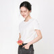 易菲（YIFINI）棉含真絲上衣女寬松顯瘦百搭打底圓領(lǐng)T恤潮夏季新款2105Z982 白色 0M