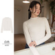 華婷露（Huatinglu）半高領(lǐng)仿德絨內搭長(cháng)袖打底衫衣女2024秋冬漂亮小衫修身保暖上衣 白色 L (95-110斤)