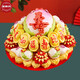 美聯(lián)升壽桃饅頭山東膠東花餑餑糕點老人壽包祝壽生日禮盒傳統(tǒng)壽桃蛋糕 福祿壽