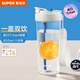 蘇泊爾（SUPOR） 塑料杯運動(dòng)水杯大容量吸管tritan材質(zhì)男女士學(xué)生情侶健身隨手杯 月光白【帶提繩】650ml