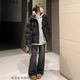 紫蒙羽絨棉服女短款2024新款少女學(xué)生女生衣服棉衣外套冬季羽棉襖絨服 韓版加厚黑色 均碼 （可備注碼數）