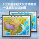 北斗2025年中國世界3d凹凸立體地形圖套裝浮雕地理掛圖中國地形模型三維地貌圖學生教學文具開學好物 2025【1.35米超大】中國世界地形圖套裝