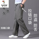 啄木鳥(niǎo)（TUCANO）純棉休閑褲男士寬松直筒褲春夏秋薄款中青年工裝褲大碼運動(dòng)長(cháng)褲子 拉鏈口袋軍灰 L建議體重125150斤