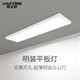 朗帝斯（LOWNDES） 明裝面板燈長條吸頂燈辦公室照明燈走廊過道長方形吸頂led平板燈 白殼30*120cm白光60W