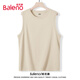 班尼路（Baleno）純棉背心男夏季美式潮牌男款運(yùn)動(dòng)坎肩休閑寬松設(shè)計(jì)感男士無袖上衣