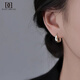 DAISY DREAM不規(guī)則冷淡風(fēng)耳環(huán)女氣質(zhì)小眾高級(jí)感耳圈耳扣2025年新款百搭耳飾品 銀色幾何耳環(huán)【925銀針】