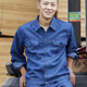 幻型夏季牛仔工作服套裝男長袖短袖薄款電力電工工衣夏裝勞保工裝褲子 夏季長袖(多口袋紐扣款套裝) L 170