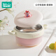 如山寶寶輔食碗注水保溫嬰幼兒專(zhuān)用不銹鋼吃飯恒溫吸盤(pán)兒童餐具