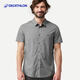 迪卡儂戶(hù)外速干襯衣男運動(dòng)男士上衣休閑春夏短袖襯衫TRAVEL 100 灰色 XL