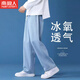 啄木鳥(niǎo)牛仔褲男2025秋冬新款寬松百搭直筒闊腿褲男潮流休閑青少年長(cháng)褲男 淺藍 L 建議105-120斤