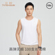 三針120S莫代爾高支背心男無(wú)痕寬肩無(wú)袖內搭白色打底汗衫男士運動(dòng)跨欄 100支長(cháng)絨棉【白色背心 禮盒裝】 XL /適合120-140斤