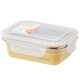 樂(lè )扣樂(lè )扣 304不銹鋼保鮮盒冰箱食品收納密封水果便當盒學(xué)生上班族帶飯盒  黃色 400ML
