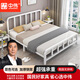 中偉（ZHONGWEI）鐵藝床雙人鐵架床簡約家用鐵床架酒店民宿鐵架床1.5米公寓床