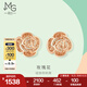周生生七夕禮物 18K玫瑰金玫瑰金彩金薄荷系列耳釘耳飾女 92074E 定價