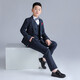 溫格奧男童禮服套裝加肥兒童大碼西裝鋼琴演出服英倫風(fēng)胖童西服男童正裝 灰格外套+襯衫+馬甲+長(cháng)褲+領(lǐng)結 160碼建議體重100-115斤