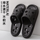 簡(jiǎn)裳漏水拖鞋男夏季浴室洗澡防滑室內(nèi)家居家用情侶鏤空四季涼拖鞋女士 黑色【新款漏水】 42-43 適合41-42