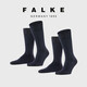 FALKE德國鷹客 HAPPY 2P男士襪子2雙裝短筒薄款商務(wù)純色短襪干爽14606 6375- dark navy深藍中筒- 2雙 均碼 39-42