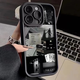 雷珞克生活碎片蘋果15新款14 13 11 12promax手機殼軟iPhone全包軟殼15可愛防摔xsxr8pus手機殼防摔殼 金鋼砂精孔-炫酷黑-LKY生活碎片 蘋果14PROMAX