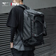 七匹狼行李包干濕分離大容量短途出差旅行包休閑背包男士雙肩包潮流手提 黑色【牛津紡】