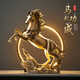 赟婭新中式馬到成功馬擺件風(fēng)水招財酒柜裝飾品客廳電視柜辦公室博古架 馬到成功-古銅駿馬（不帶燈圈）