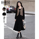 絲柏舍時(shí)尚套裝2025秋裝新款女裝單排扣馬甲搭連衣裙兩件套