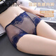 CKPED4條裝女士?jì)妊澟愿欣俳z純棉襠中高腰收腹提臀無(wú)痕大碼三角短褲 自選顏色（4條裝） XL 115-140斤