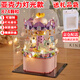 唯樂創(chuàng)想 WL-CREATIVE圣誕節(jié)七夕女孩生日禮物7-14歲兒童玩具音樂盒6-10歲女童樂高積木 亞克力+燈光+旋轉(zhuǎn)木馬積木音樂盒