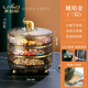 萊柏頓多層果盤(pán)零食盤(pán)果盤(pán)客廳干果收納盒輕奢風(fēng)堅果糖果盤(pán)果子盤(pán)水果盤(pán) 吉象【琥珀金3層】可旋轉/有抽屜