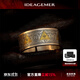 IDEAGEMER925銀加金上帝之眼戒指男手工貼金雕刻復古高級感指環(huán)情人節禮物 銀+金戒指-19-21號