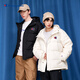 Champion【王俊凱同款】冠軍連帽厚款字母印花小CLOGO中長羽絨服男女 米白色 M