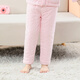 棉花詠純棉花手工條紋加厚保暖棉褲中大童男女寶寶秋冬季節居家保暖棉褲 粉色條紋 150碼
