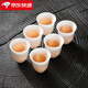 蘇氏陶瓷冰種白瓷功夫茶杯中國白羊脂玉陶瓷品茗杯6個(gè)禮盒套裝美人杯
