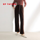 EP雅瑩雪尼爾糯米褲女 加厚保暖絨感直筒褲 商場(chǎng)同款6431A 咖啡色 （常規款） M /3