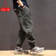 倉石一樹(shù)2025秋冬新款抓絨衛褲男士加絨潮牌寬松直筒束腳休閑百搭運動(dòng)褲子 灰綠色加絨 2XL