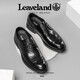 Leaveland楓葉男鞋夏季商務休閑鞋男新品軟底潮流休閑皮鞋上班正裝鞋婚鞋男 黑色【標準皮鞋碼】 41