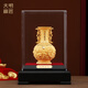 大明銅匠絨沙金花開富貴擺件花瓶客廳玄關(guān)辦公室裝飾品開業(yè)喬遷新居送禮 花開富貴 長約19.5*19.5*28cm
