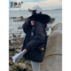 艾珠兒 棉襖2022年冬季女裝新款韓版防風(fēng)加厚連帽羽絨棉服女小眾設(shè)計感工裝ins港風(fēng)棉衣冬裝外套 黑色 L
