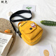 紙色  小女生包包斜跨包韓版新款可愛(ài)帆布小包包女新款潮ins韓版百搭 5188黃色 +亞克力徽章