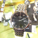 西鐵城（CITIZEN）日本本土進口光能不銹鋼簡約時尚情侶手表原裝 BM6770-51G男款（表芯： E111）