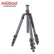 miliboo 【7大倉 發(fā)貨】米泊碳纖維三腳架單反攝影攝像兩用三角架帶動(dòng)態(tài)液壓云臺 中軸倒置 MUFB-BK(不含云臺)