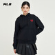 MLB官方男女情侶愛(ài)心logo連帽衫時(shí)尚運動(dòng)寬松衛衣春夏HDH01 紐約洋基隊/黑色 XS