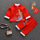 寶寶一歲生日衣服小孩周歲服漢服女童嬰兒抓周禮服小童春秋裝0-1歲夏天衣服一周歲女寶寶唐裝2 鳳凰紅色春秋款(品質(zhì)保證，舒適膚) 90碼(參考年齡6-15個月)