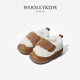 小羊沃利woollykids小羊沃利24冬季皮毛一體保暖童鞋包頭防踢魔術(shù)貼學(xué)步鞋 橡果棕 21 碼適合腳長(cháng)12.6-13.0cm