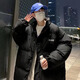 嵐玘冬季外套男黑色棉服棉襖棉衣面包服2024新款保暖加厚寬松襖子短款 立領(lǐng)CUASS棉衣【黑色】 XL 【建議125斤內(nèi)】