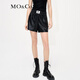 MO&Co.三醋酸混紡LOGO織嘜高腰運(yùn)動(dòng)時(shí)尚短褲褲子女 黑色 S 160