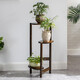 悠陽(yáng)花架子客廳室內陽(yáng)臺裝飾落地式多層花架楠竹實(shí)木現代簡(jiǎn)約花盆架幾 胡桃色/三角花臺